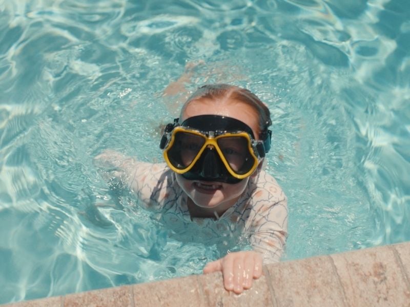 Child swimming