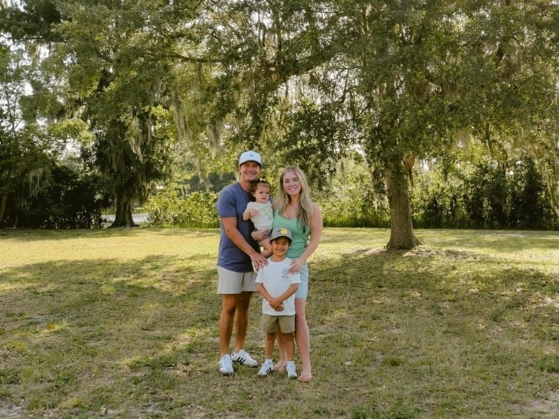 Family on home lot