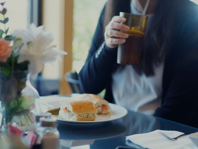Person eating lunch