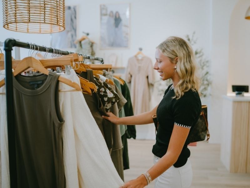 Teen student shopping
